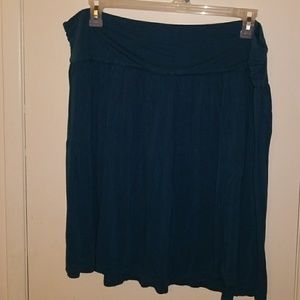 Plus size, teal above the knee skirt
